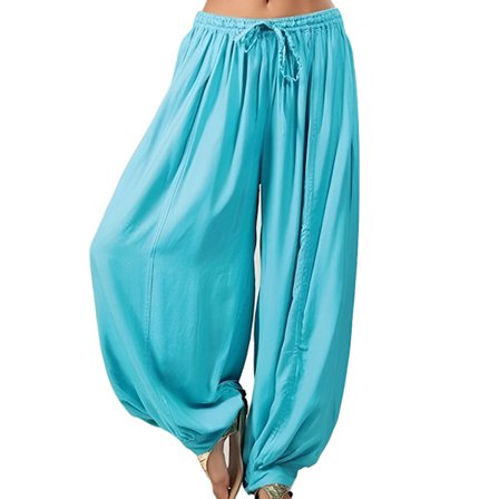 Byxa med vida ben Casual Dam Flickor Strandkläder löst