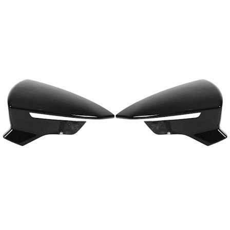 Par bakspejlsdæksler Venstre Højre Udskiftning til SEAT Leon Mk3 5F ST FR Cupra 2013-2019 Glanssort