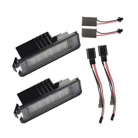 Bil LED Pærer Nummerplade Lys Kit til Golf 4/5/6 (9N.6R) 2000-2014 LHD Canbus Fejlfri
