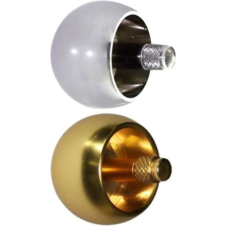 2 kpl (hopea + kulta) Metal Flip on Top pyörivät huippulelut