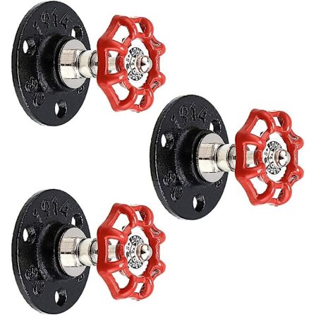 Vintage kleshengerkroker, industriell jernrør retro veggmontering for kappe, håndkle, veske, paraply, hatt antikk hjemmedekor 3stk