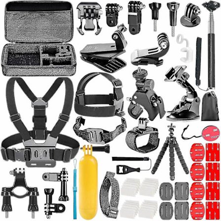 58-in-1 toimintakameran lisävarustepaketti, yhteensopiva Gopro Hero 9 8 Max 7 6 5 4 Black Gopro 2018 Session F