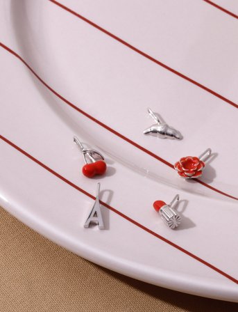 Design Letters Darling Charm Collection, Silver - Silver - ONE SIZE