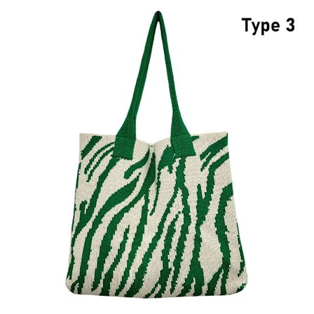 Hæklet mulepose strikkede håndtasker 3 3