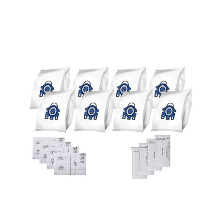 Pakke med 8 3D støvsugerposer egnet for Gn støvsuger S2000 S5000 S8000-serien, komplett