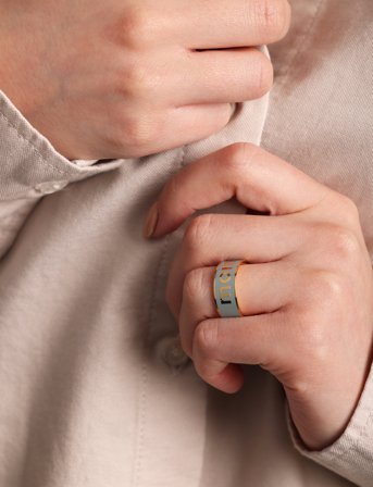 Design Letters Vip Big Word Candy Ring (Zimula) - Blue - 48-56