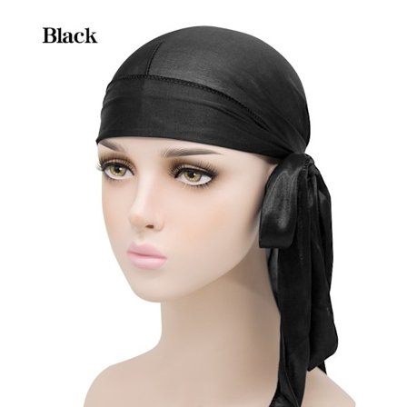 Silke Durag Dusjhette Bandana Silky Du Rag Doo Rag Lang Hale Bølger Cap - Baderomstilbehør for Menn