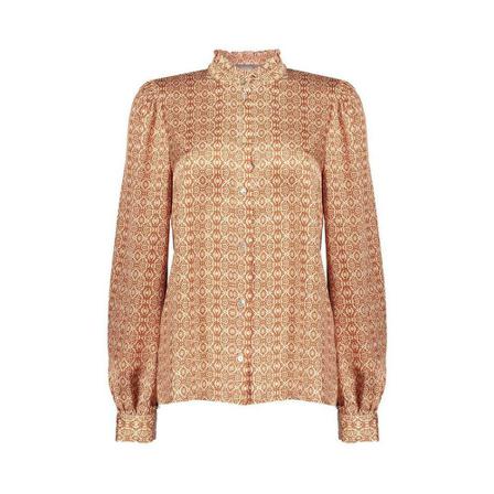 Geisha Blouse , Oranje , Dames , Maat: L