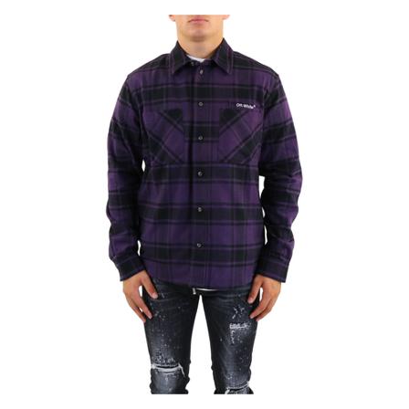 Off White - Skjortor - Lila - Herr - Storlek: Xl, Herr, Storlek: XL