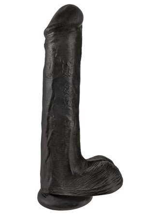 Pipedream King Cock with Balls Black 33cm - Woome.pl