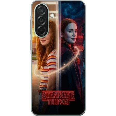 Yhteensopiva Puhelinkuori Samsung Galaxy A26 Jakaloitunut muotokuva Max Mayfieldin välillä arkipäivä ja tumma rinnakkaismaailma Stranger Things-ty