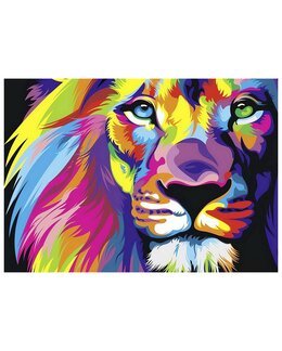 Diamond painting Regnbågslejon