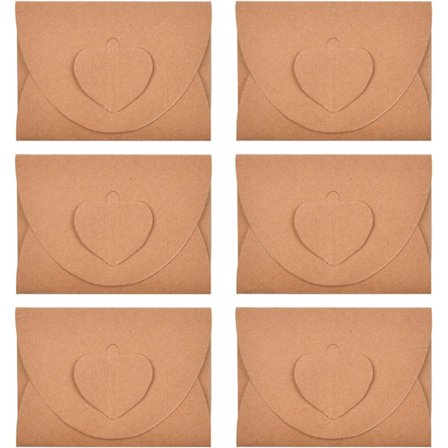 50 stk. kraftpapir konvolutter, 7x10cm mini kraftpapir