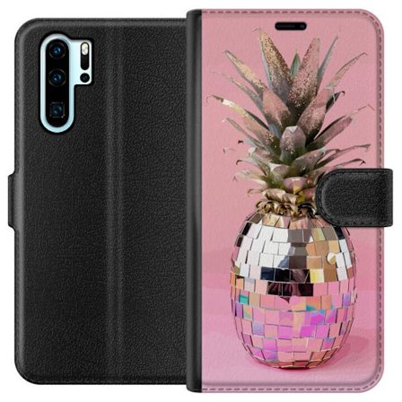 Kompatibelt Plånboksfodral till Huawei Huawei P30 Pro Disco Ananas