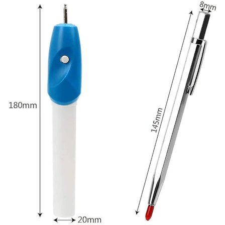 DIY Elektrisk Gravering Pen Præcisionsætsning Gravering Pen Graveringsværktøj Med 8 Skabeloner Sæt Til Træ Glas Læder Metal Stål & Smykkefremstilling
