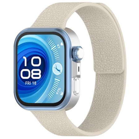 Stropp for Huawei Watch Fit 4/fit 4 Pro/fit 3 Litchi-teksturert silikonstropp (Stjerneskinn)