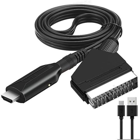 Dww-Konverterare Pritel till HDMI, Allt-i-ett-adapter Pritel till HDMI, 1080P HD-videokonverterare för TVHD STB VHS Xbox PS3 Sky DVD Blu-R