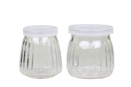 Chic Antique Oppbevaringsglass med lokk 2pk