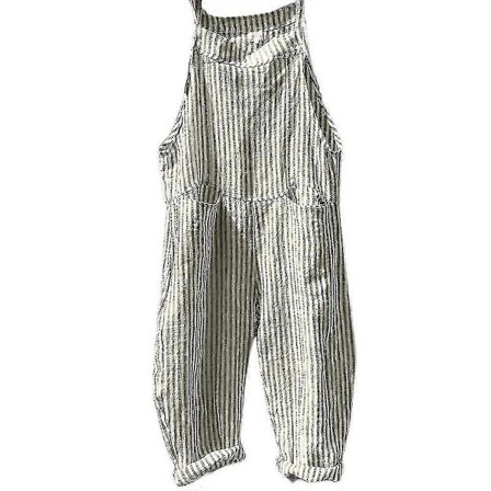 Stripete snekkerbukser for kvinner, sommerferie, avslappet, løs playsuit, lommebukser, rompers, jumpsuit