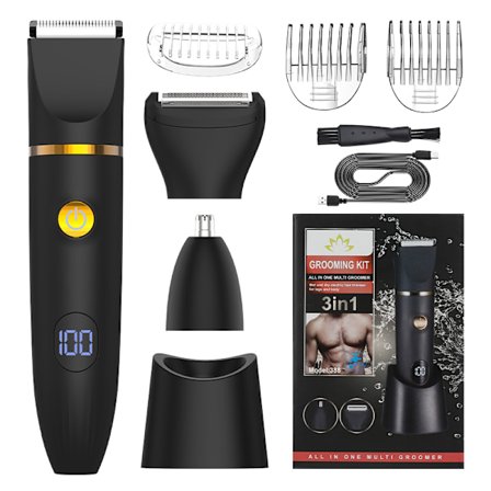 Monitoiminen Lady Shaver Set 388 Musta - Sileä Iho