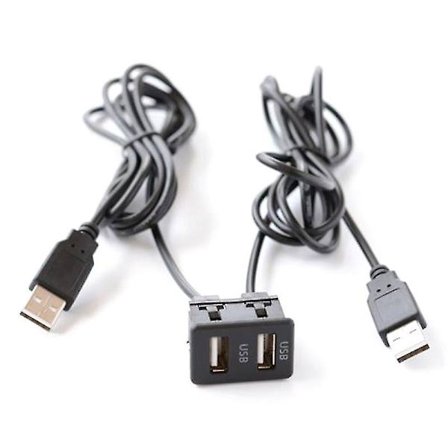 150cm Bil Dash Flush Mount To Usb Port Panel Auto Båd Dual Usb Forlængerkabel