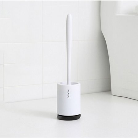 WC-harja pidikkeellä, pehmeä silikoninen WC-harja, kompakti WC-harja, sopii kylpyhuoneen puhdistukseen, lattiamalli