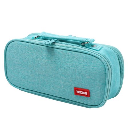 Pencil Case Big Capacity Grip Handle Canvas Easy Carry Pencil Pen Storage Bag For School