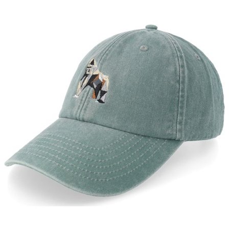 Origami - Grön unconstructed Keps - Origami Gorilla Vintage Washed Sage Green Dad Cap @ Hatstore