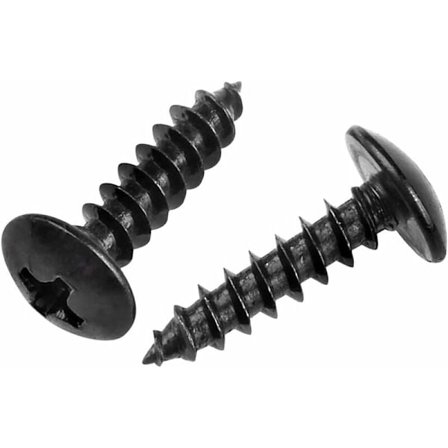 Selvskærende træskruer - 50 stk. kulstofstålskruer, krydshoved, rundt hoved, svampeformet hoved, sort M4 X 30