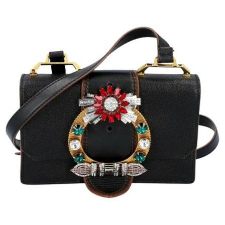 Miu Miu Pre-owned, Pre-owned Leather handbags Zwart, Dames, Maat:ONE Size,leer