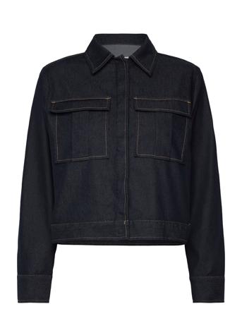 Lr-Inez Tops Shirts Denim Shirts Navy Levete Room