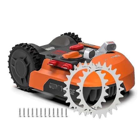 2 X Premium rustfrie stålpigge til Worx S/m-model, 2x rustfrie stålskruespigge til forbedring af trækkraft, robotplæneklippere hjulstørrelse 205 mm