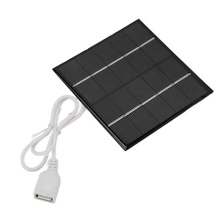 Mini USB Solcellepanel 1.2W 5V Lett Bærbar Polykrystallinsk Silisium for Mobiltelefoner