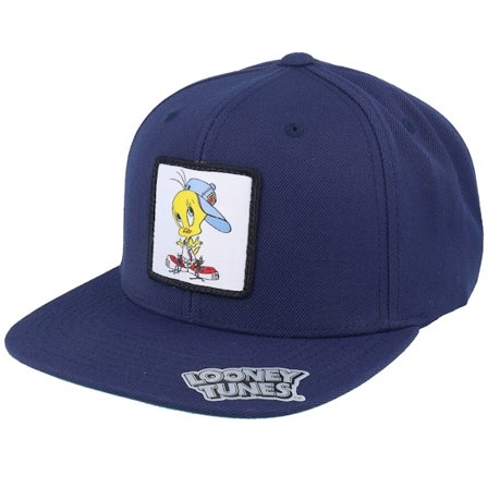 Looney Tunes - Blauw snapback Cap - Tweety With Cap Navy Snapback @ Hatstore