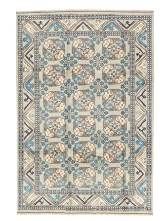 Medalionowy Afgan Fine Dywan 199X293 Wełna