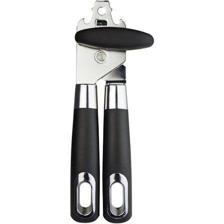 3-in-1 ruostumattomasta teräksestä valmistettu purkinavaaja turvakahvalla ja liukumattomalla otteella