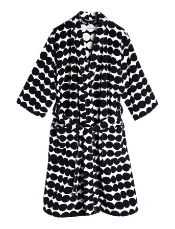 Marimekko Home Räsymatto Bath Robe - Black - M