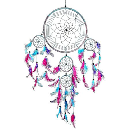 Håndlaget Drømmefanger Turkis Rosa Lilla Farger