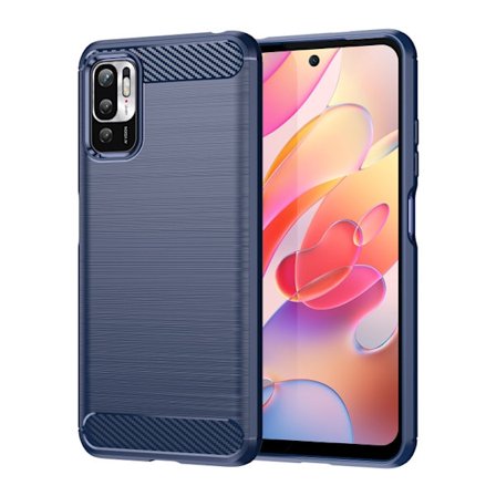 Xiaomi Poco M3 Pro 5G - TPU fodral med Borstad Textur i Kolfiber