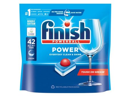 FINISH Maskindisk Power All in 1 tabletter 42/fp - Lyreco - Städ och hygien - Diskrengöring - Maskindiskmedel