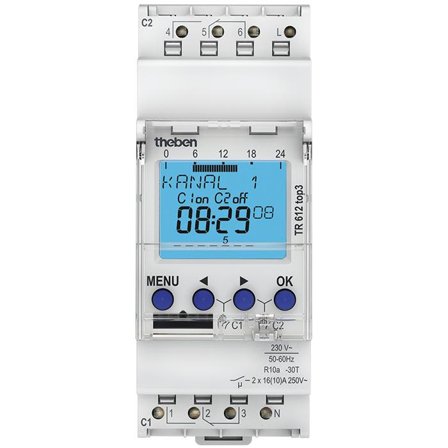 Theben TR 612 Top3 Kellokytkin, Kytkimet & pistorasiat