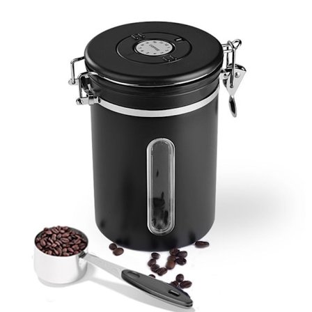 Kaffebehållare - Stor lufttät kaffeburk i rostfritt stål - FA7-