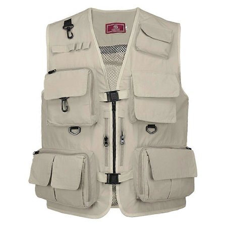Fiske Fotografi Vest Sommer Multi-lommer Mesh Jakker Hurtigtørrende Vest Khaki