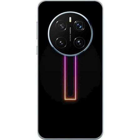 Kompatibel Mobilcover til Honor Honor Magic7 Pro Minimalistisk neonbogstav I i regnbuefarver mod mørk baggrund