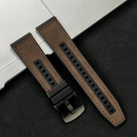 20mm 22mm Läderarmband för Samsung Galaxy Watch 7/6/5/4 40 44mm Gear Band Vintage Armband för Xiaomi Redmi Watch 3 Lite/Active