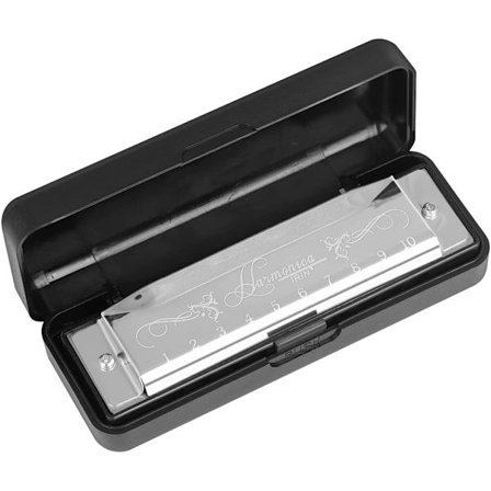 Blues Munnspill, Diatonisk Blues Munnspill i C-nøkkel, 10 hull 20 toner Blues Harp Munnspill (Rose Rød) [qb]