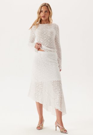 BUBBLEROOM - Asymmetric Lace Skirt - XL