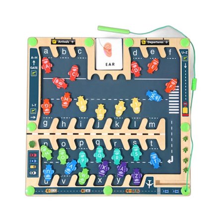 Pöytäpeli lasten koulutus varhaiskasvatus magneettinen kynä kirjainyhdistämislabyrintti keskittymiskoulutus opettavainen puulelu