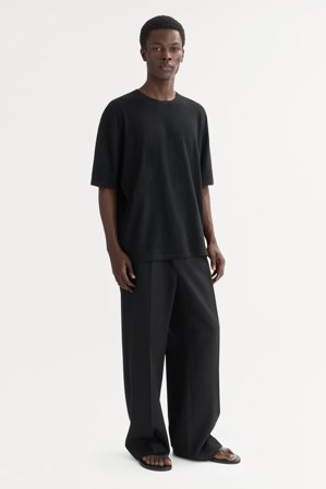 Soft Goat - Men's T-shirt - Men cashmere sweater - L - Black