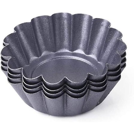 Mini Tarteforme 12 Pak Kulstofstål Runde Non-stick